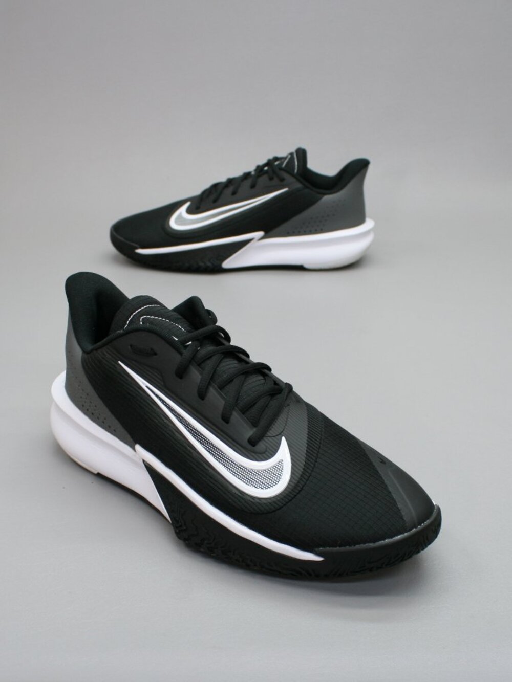 Nike Men's 11 Precision 7 Black Iron Smoke Grey Basketball Sneakers - FN4322-005
